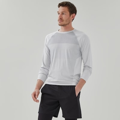 Men's Active Long Sleeve Top - Light Grey Mix