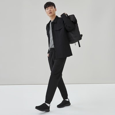 Pantalon de jogging tout-aller à coupe ajustée - Noir