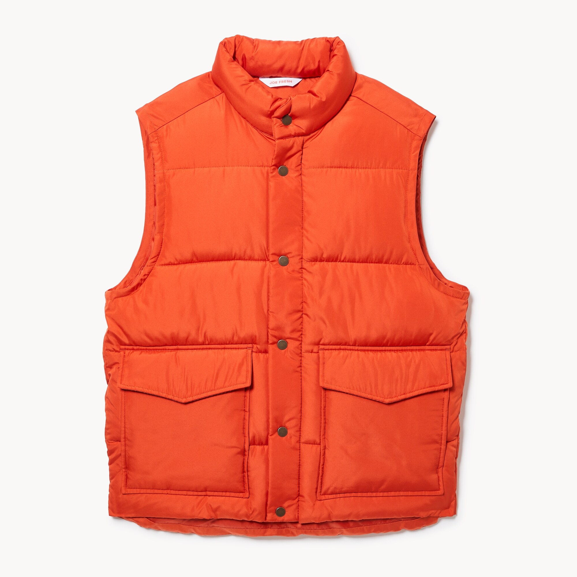 Men's Puffer Vest in Dark Orange from Joe Fresh