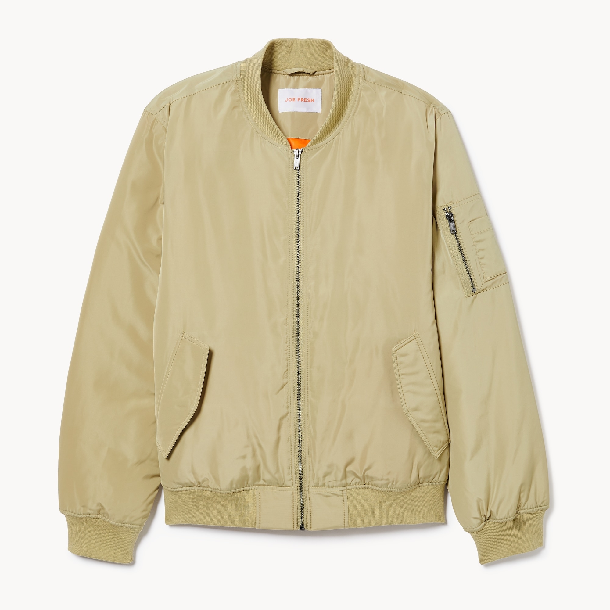 Men's Bomber Jacket in Light Olive from Joe Fresh