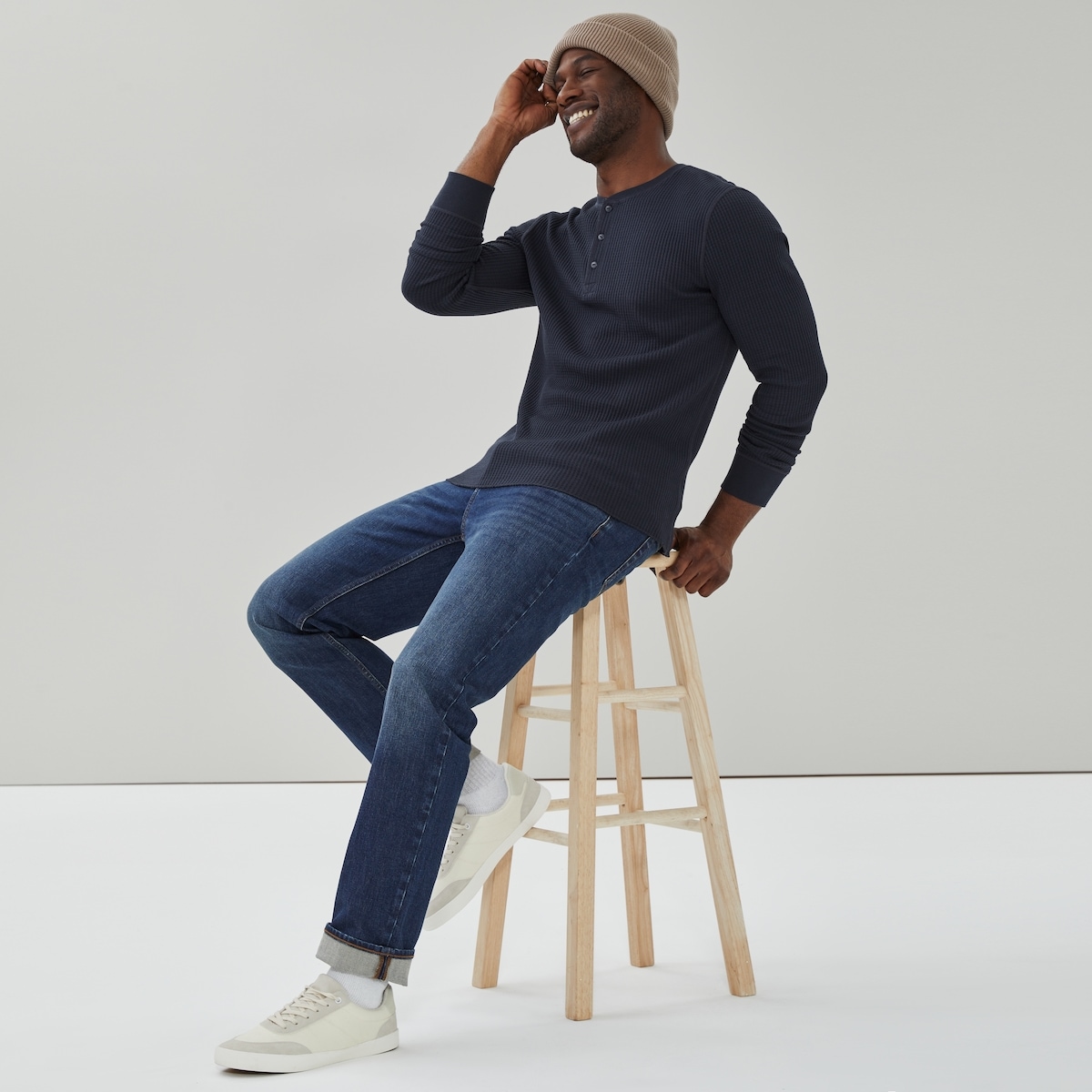Joe Fresh Haut henley en tricot gaufré 1 ea, 29,00 $/1ch
