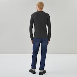 Joe Fresh Men's Waffle Knit Henley Top ea Real Canadian