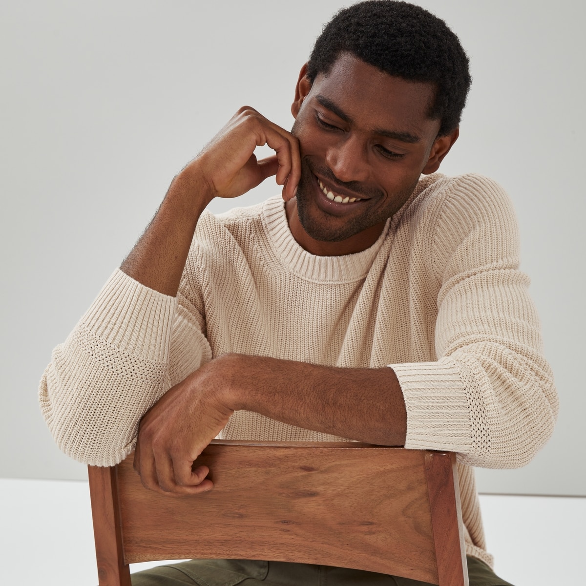 Chandail  mailles perles pour hommes