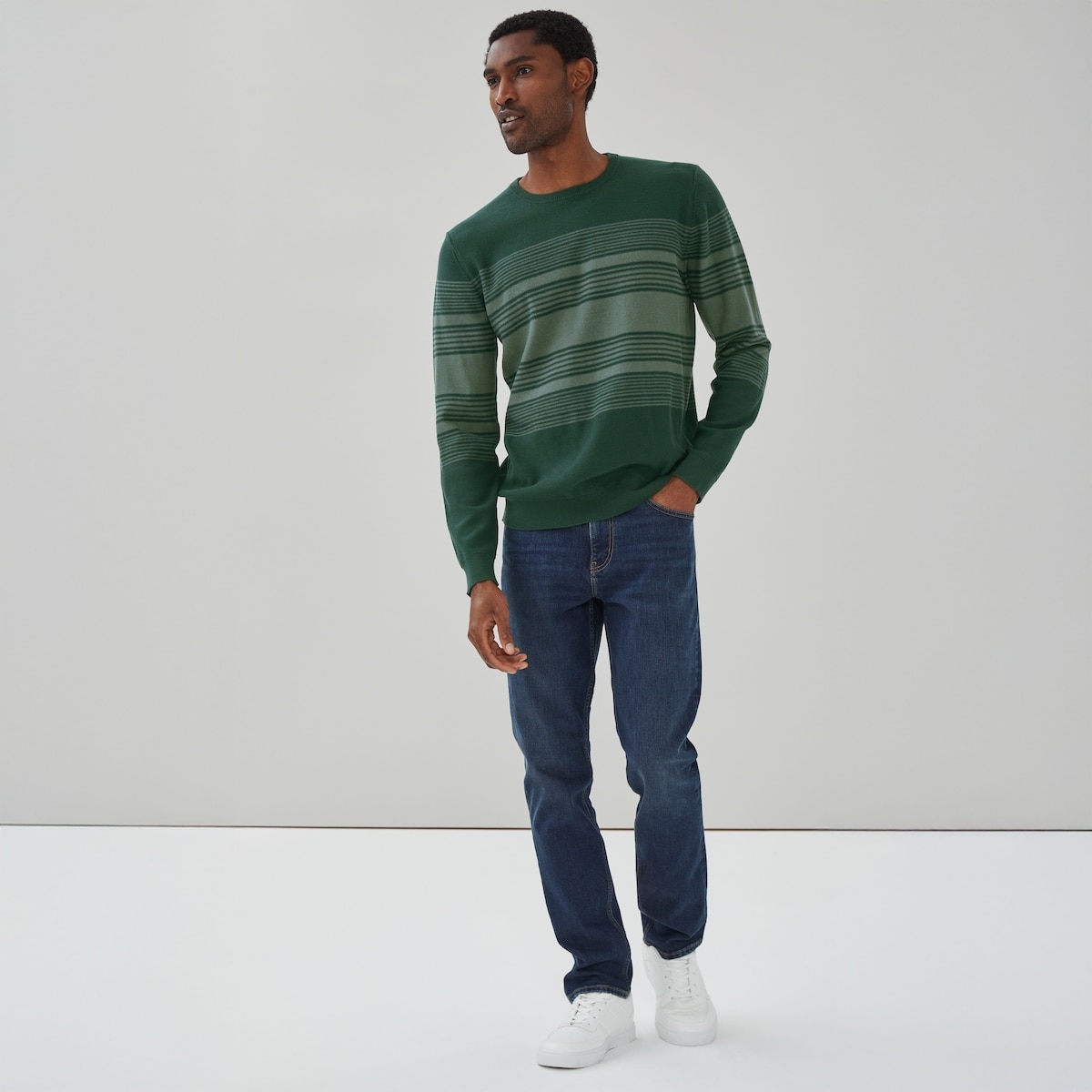 Joe Fresh Men's Striped Crew Neck Sweater 1 ea, $35.00/1ea