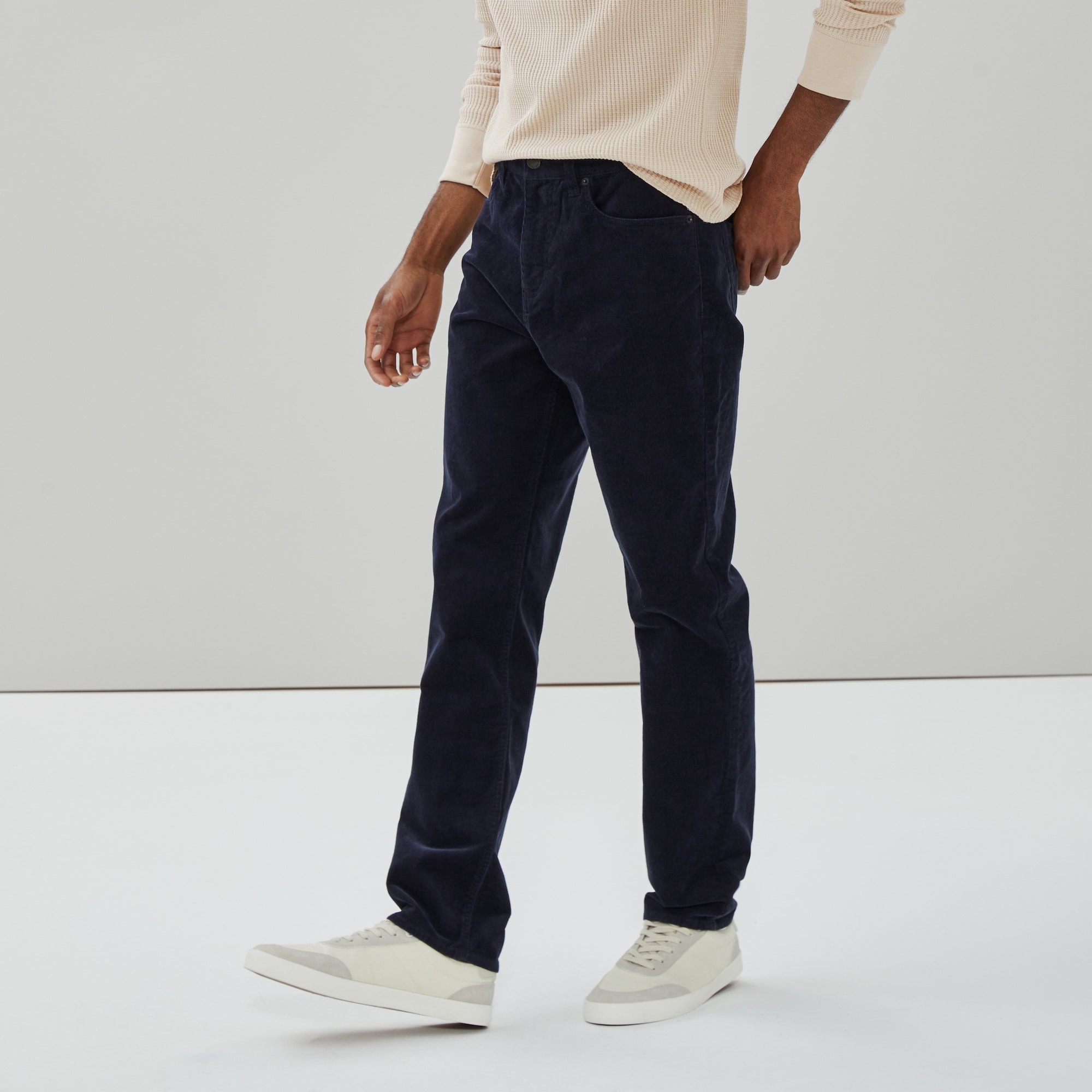 Men's Flex Corduroy Pant in Dark Navy from Joe Fresh