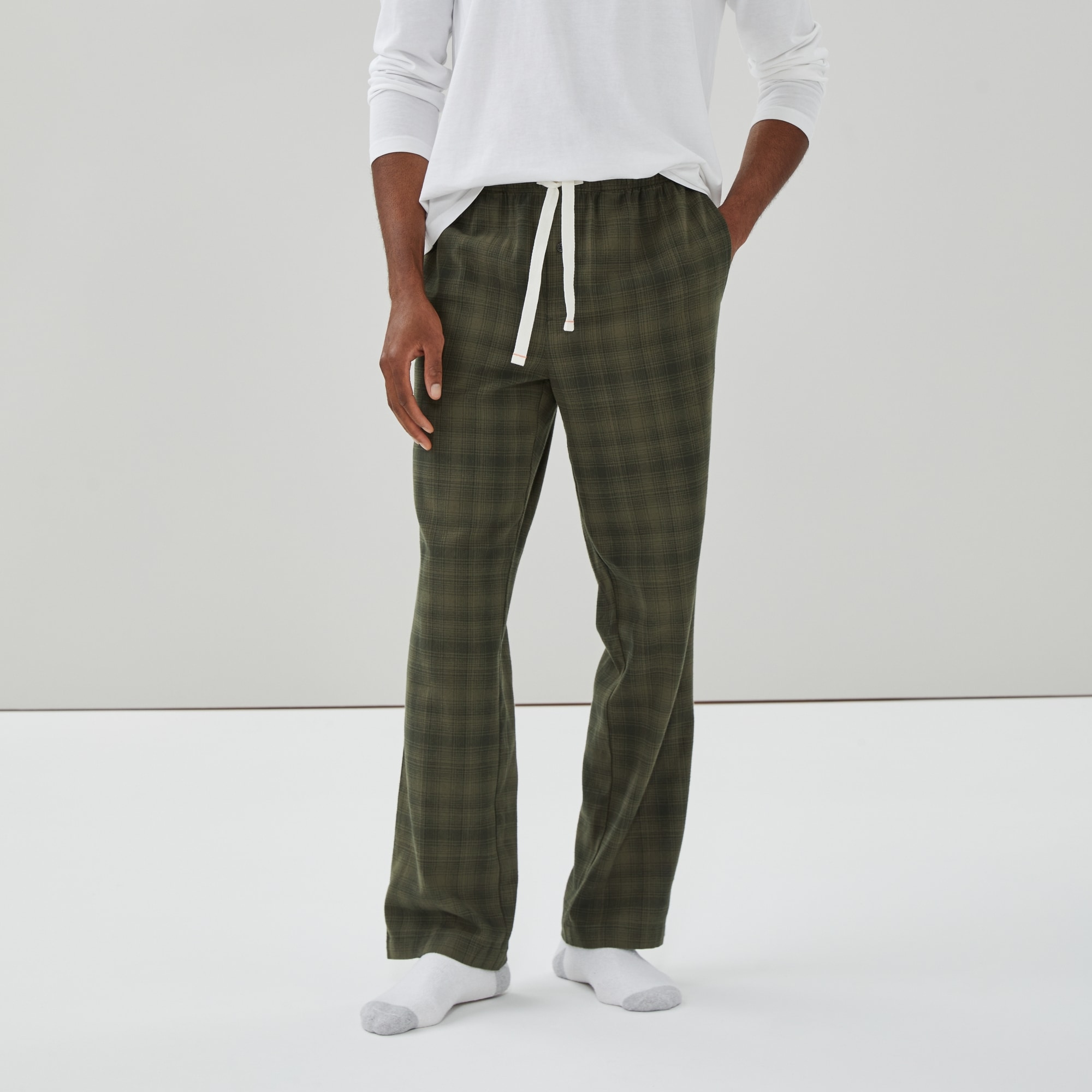 Men's Flannel Sleep Pant in Olive from Joe Fresh