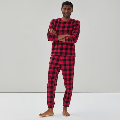 Men's Buffalo Plaid Sleep Set - Dark Red