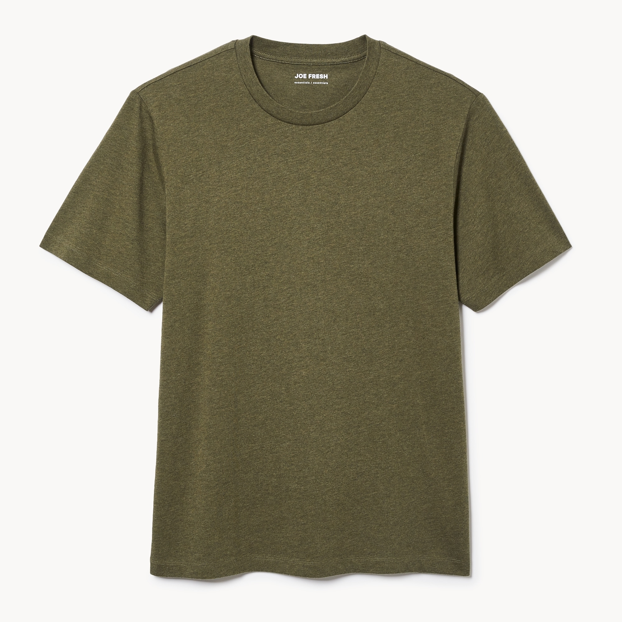 Men's Essential Organic Cotton T-Shirt in Dusty Green Mix from Joe