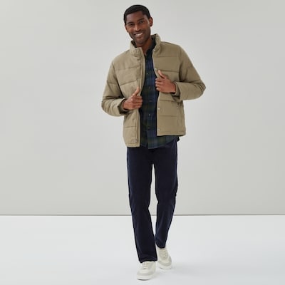 Men's Puffer Jacket - Light Khaki Green