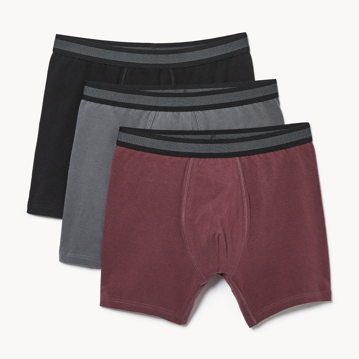 Men's 3-Pack Boxer Brief - Dark Burgundy