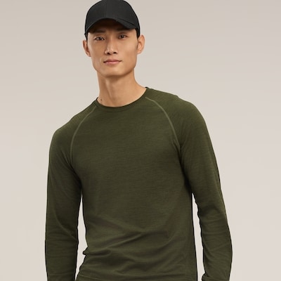 Haut tout-aller à manches longues pour hommes - Mélange De Vert