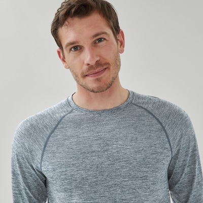 Haut tout-aller à manches longues pour hommes - Mélange De Gris