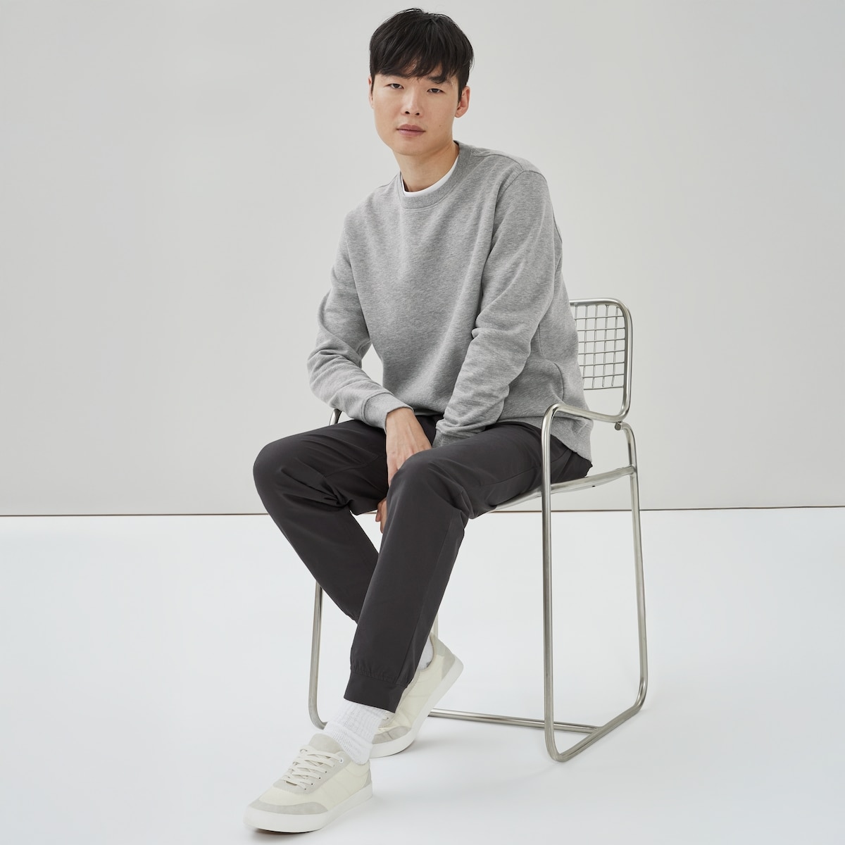 Adult Crew Neck Sweatshirt - Grey Mix