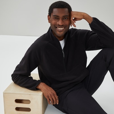 Chandail sport en micromolleton pour hommes - Noir