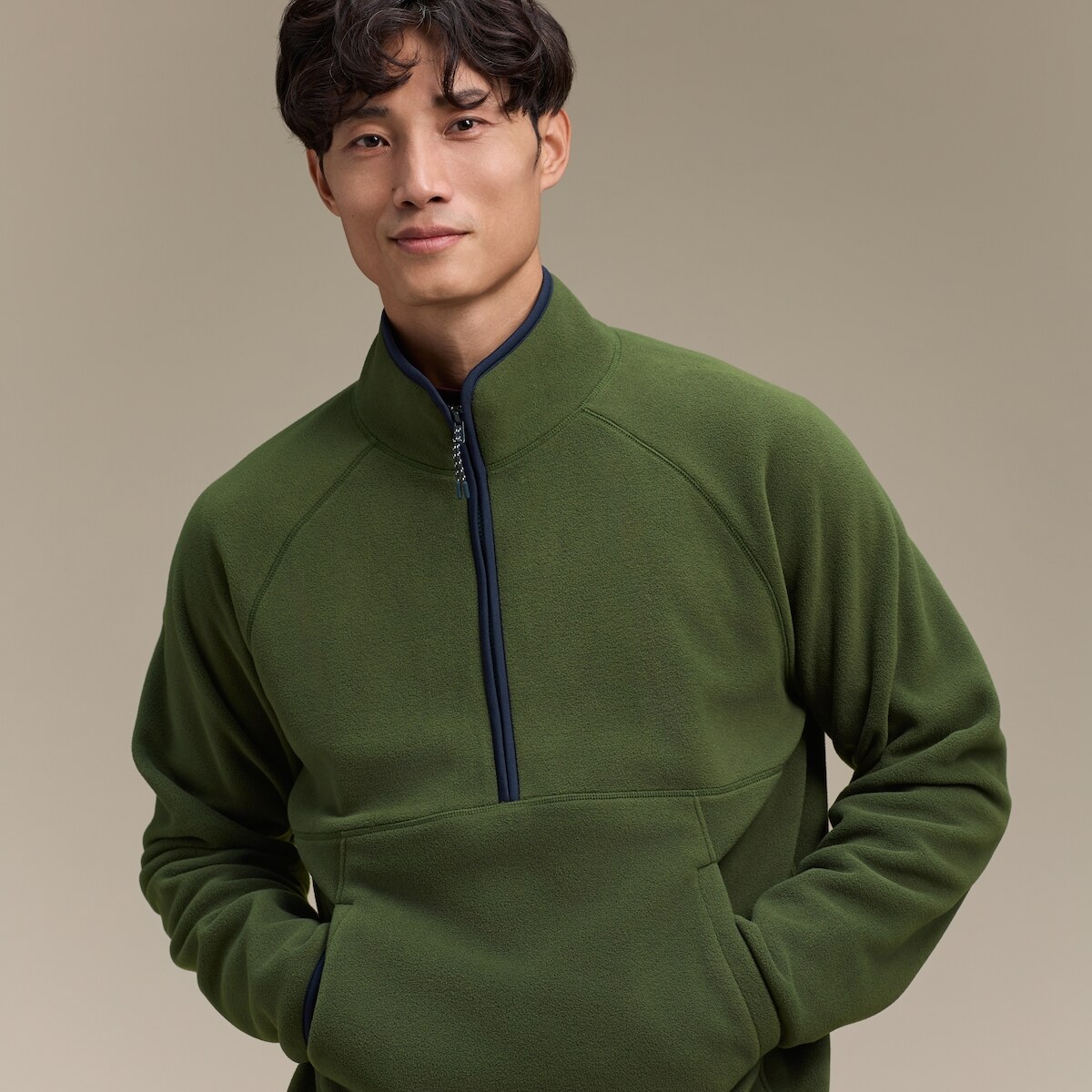 Men's Active Microfleece Sweatshirt - Dark Olive