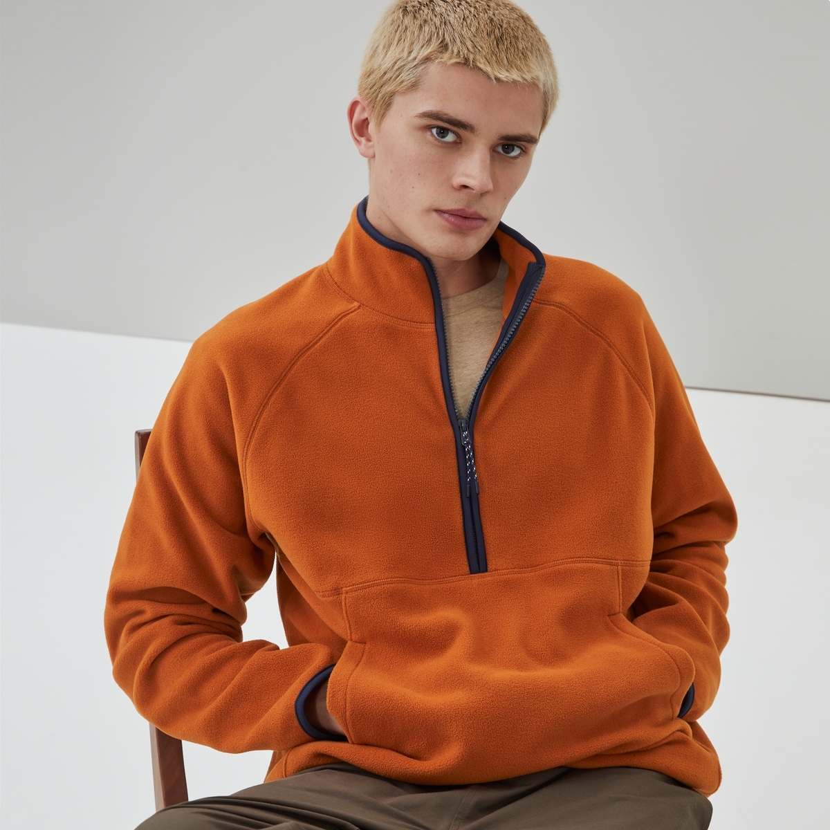 Chandail sport en micromolleton pour hommes - Cuivre