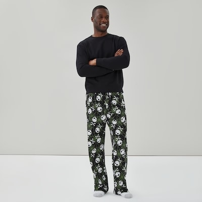 Pantalon de nuit Jack Skellington pour hommes - Noir