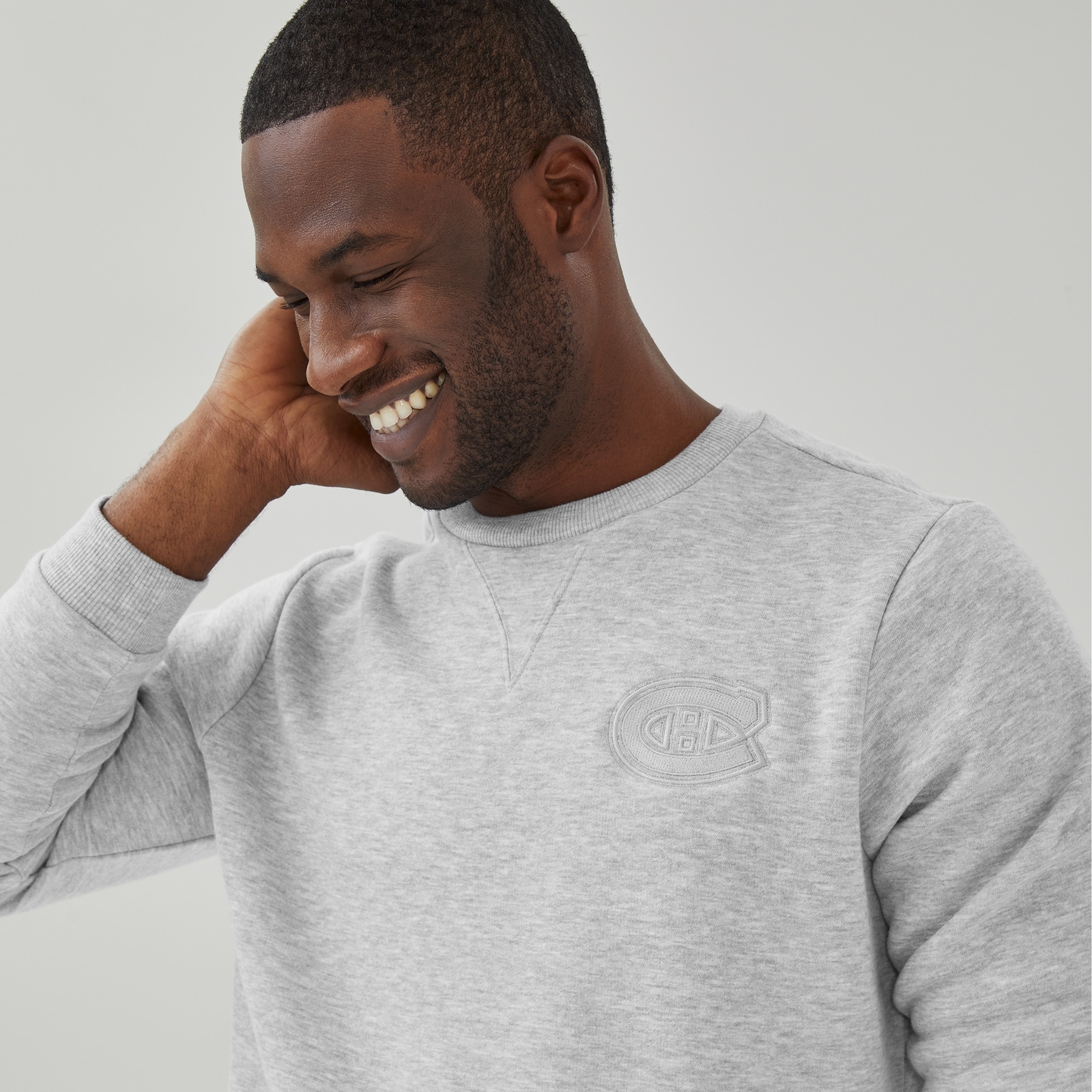 Adult NHL Montreal Canadiens Sweatshirt in Light Grey Mix