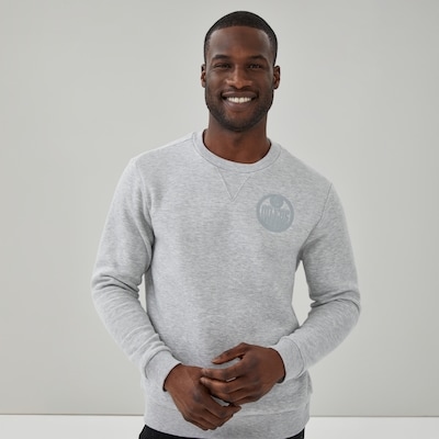 Adult NHL Edmonton Oilers Sweatshirt - Light Grey Mix