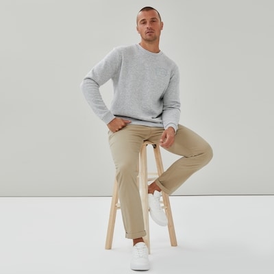 Chandail molleton LNH Flames de Calgary, adultes - Mélange De Gris Pâle