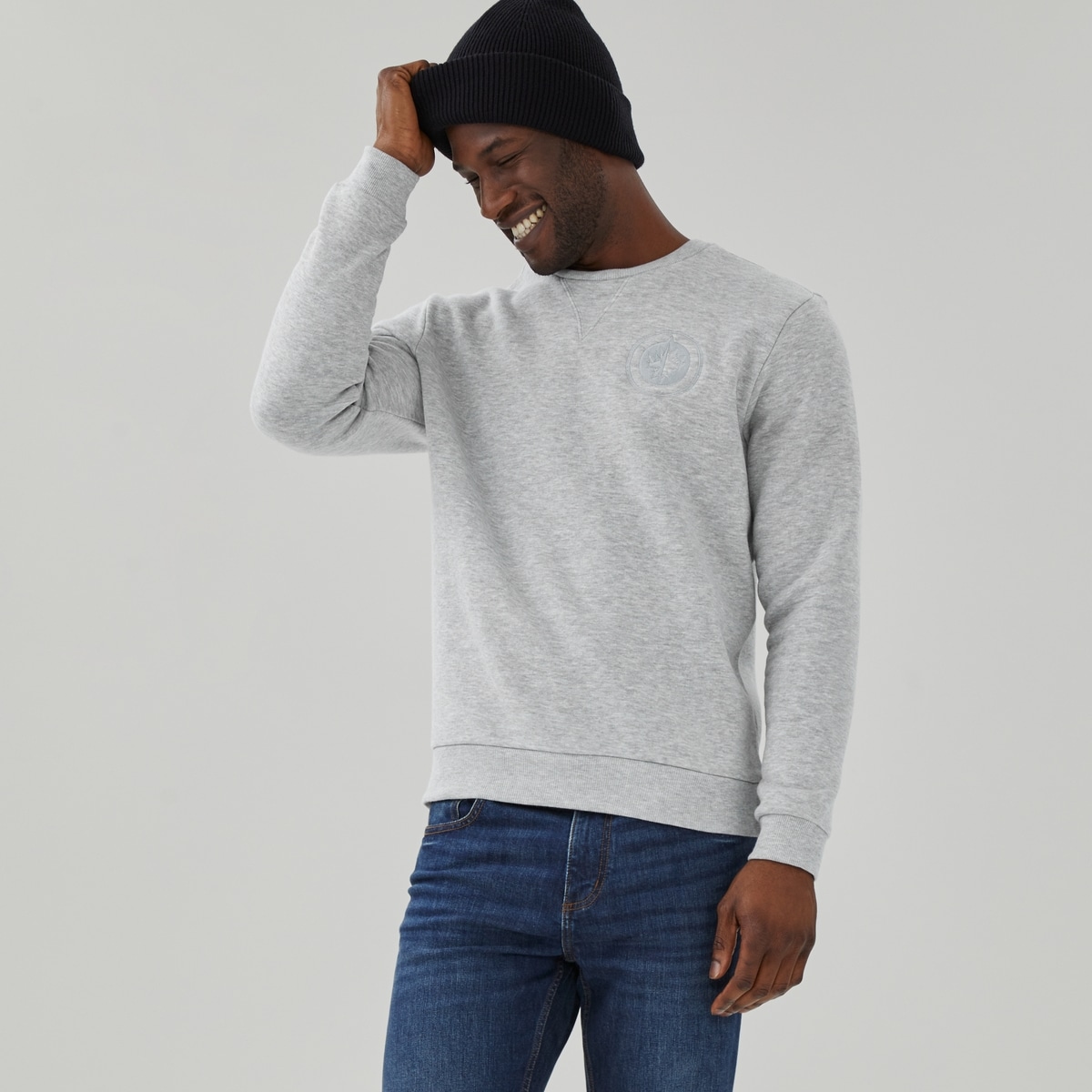 Adult NHL Winnipeg Jets Sweatshirt - Light Grey Mix