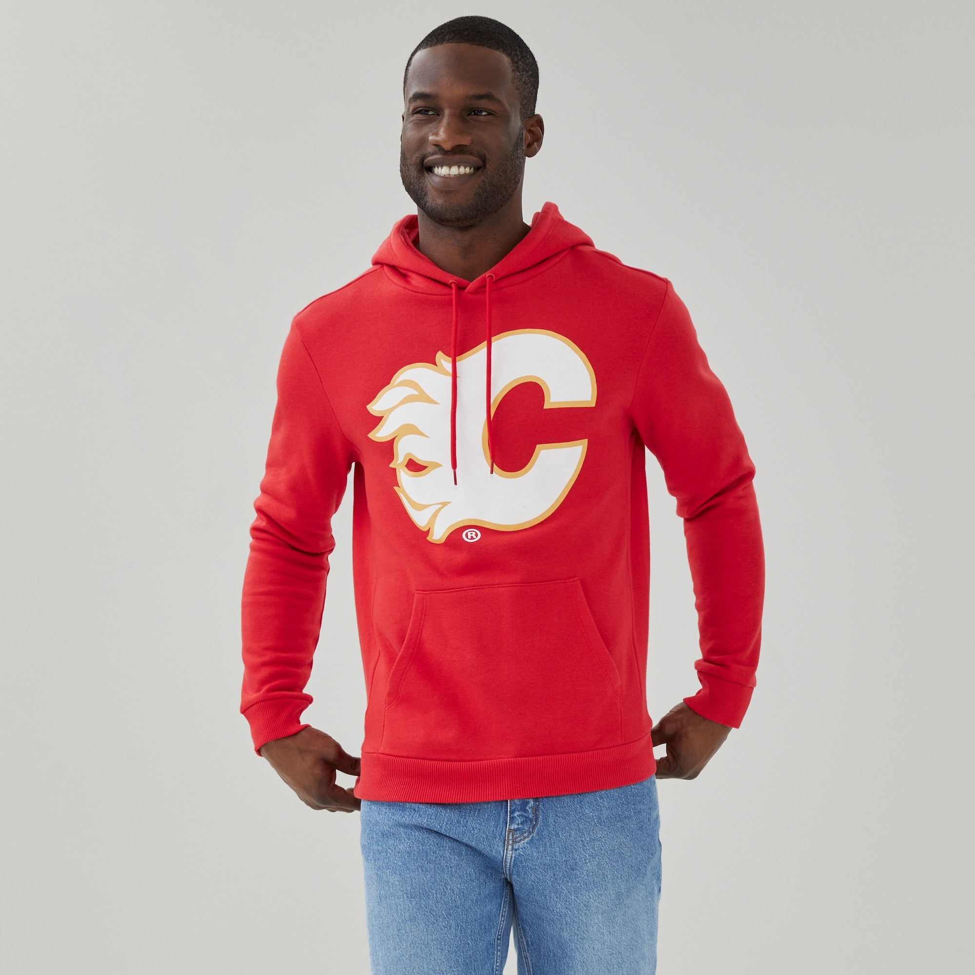 Adult NHL Calgary Flames Hoodie in Bright Red from Joe Fresh