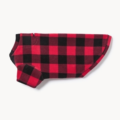 Buffalo Plaid Pet Sleep T-Shirt - Red
