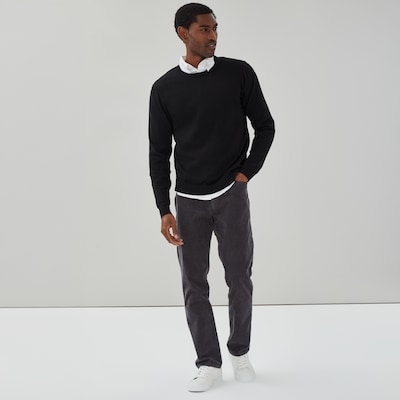 Men's Essential Crew Neck Sweater - Black