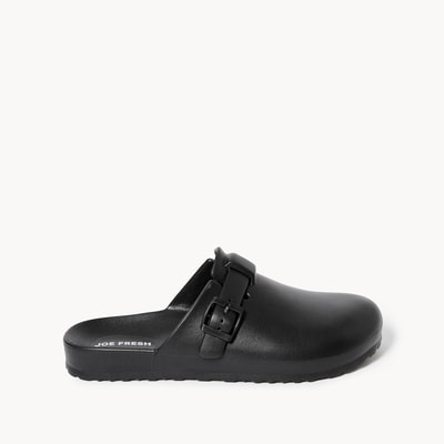 Men's Buckle Clog - Black