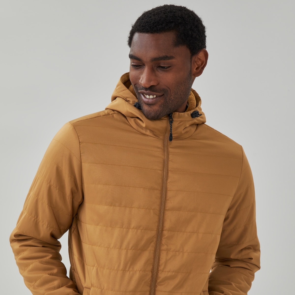 Men's Matix Fleece Lined Puffer Jacket - Brown