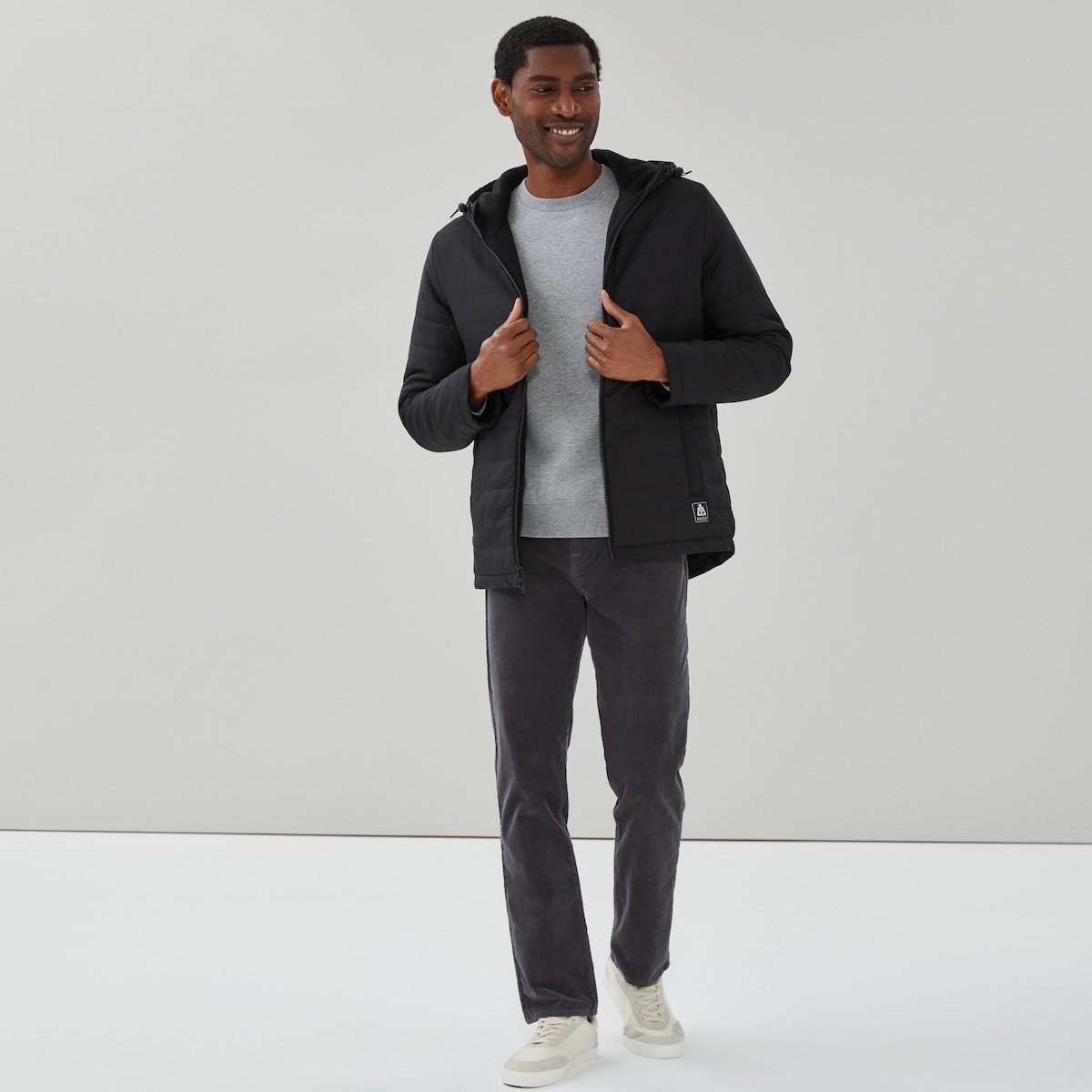 Men's Matix Fleece Lined Puffer Jacket - Black