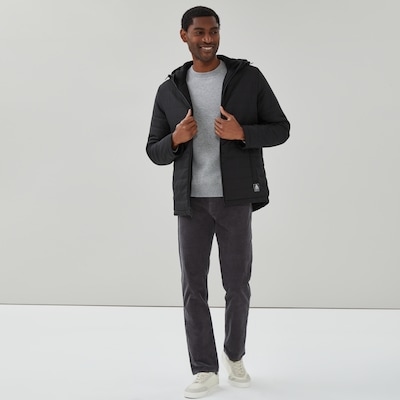 Veste matelassée doublée de molleton Matix, hommes - Noir