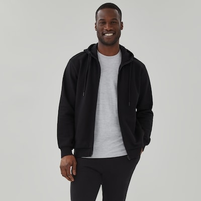 Men's Cory Vines Fleece Zip-Up Hoodie - Black