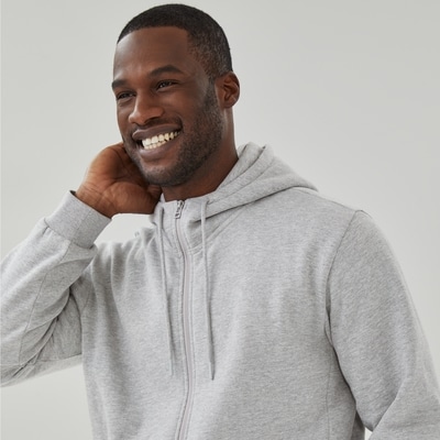 Men's Cory Vines Fleece Zip-Up Hoodie - Grey