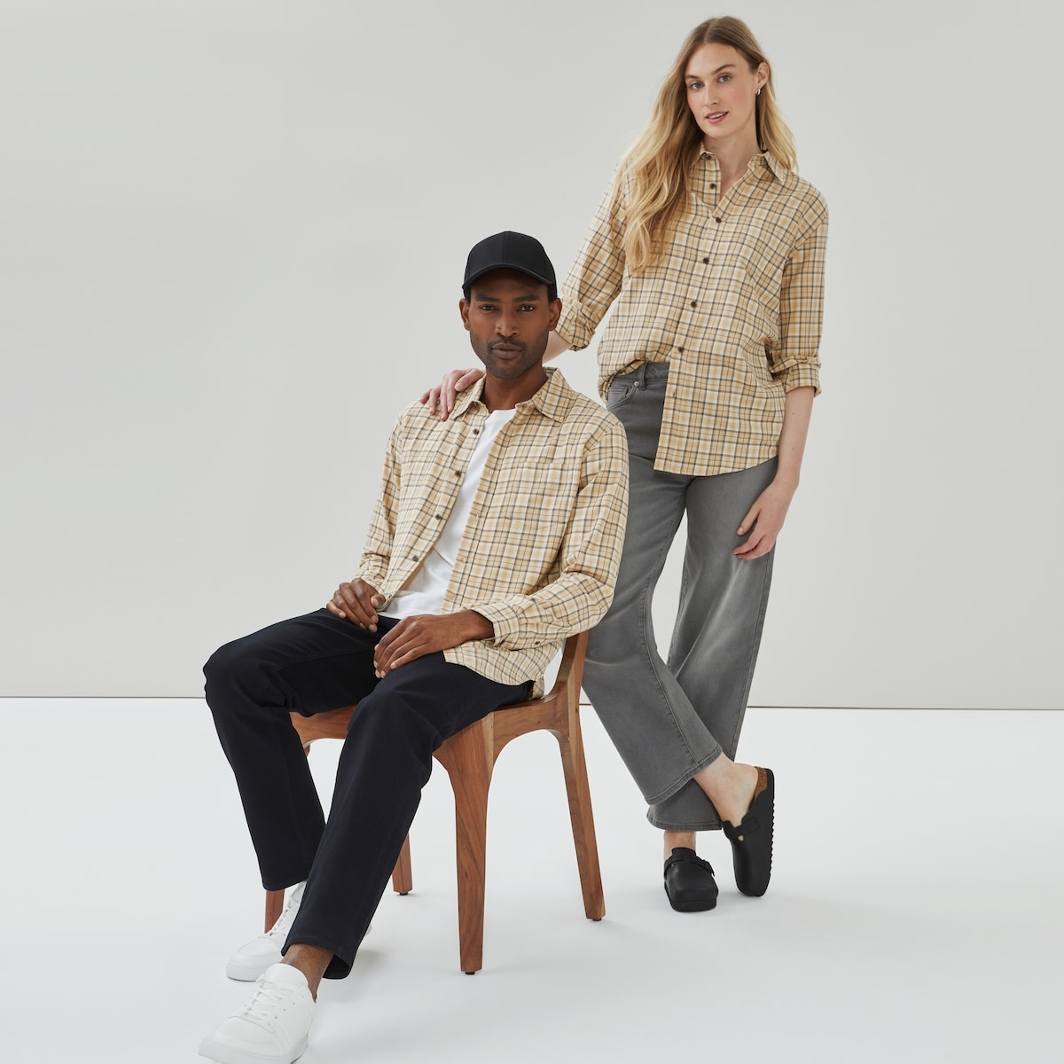 Chemise lgre en flanelle pour adultes - Crme