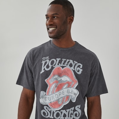 T-shirt imprimé Rolling Stones pour adultes - Gris