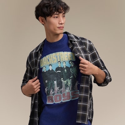 Adult Backstreet Boys Graphic T-Shirt - Dark Navy