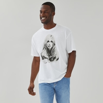 T-shirt imprimé Britney Spears pour adultes - Blanc pur