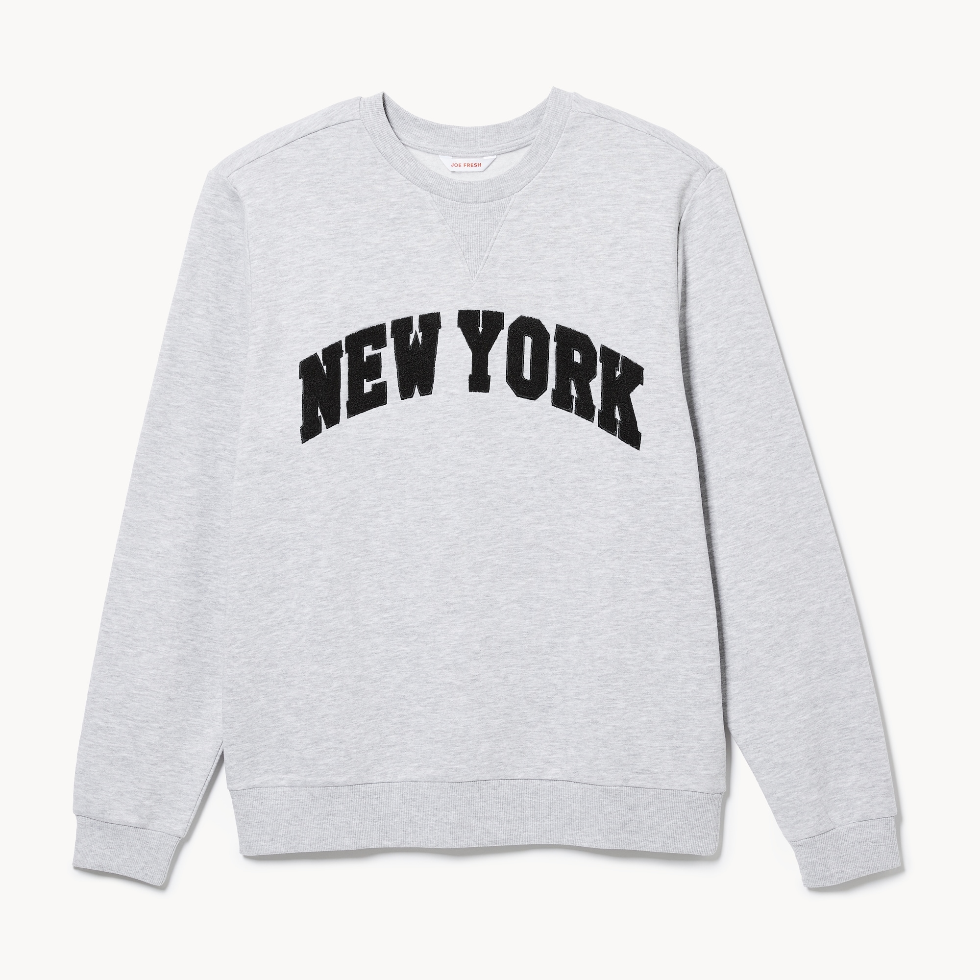 ♡R♡ Adult New York Crewneck Sweatshirt in Light Grey Mix from