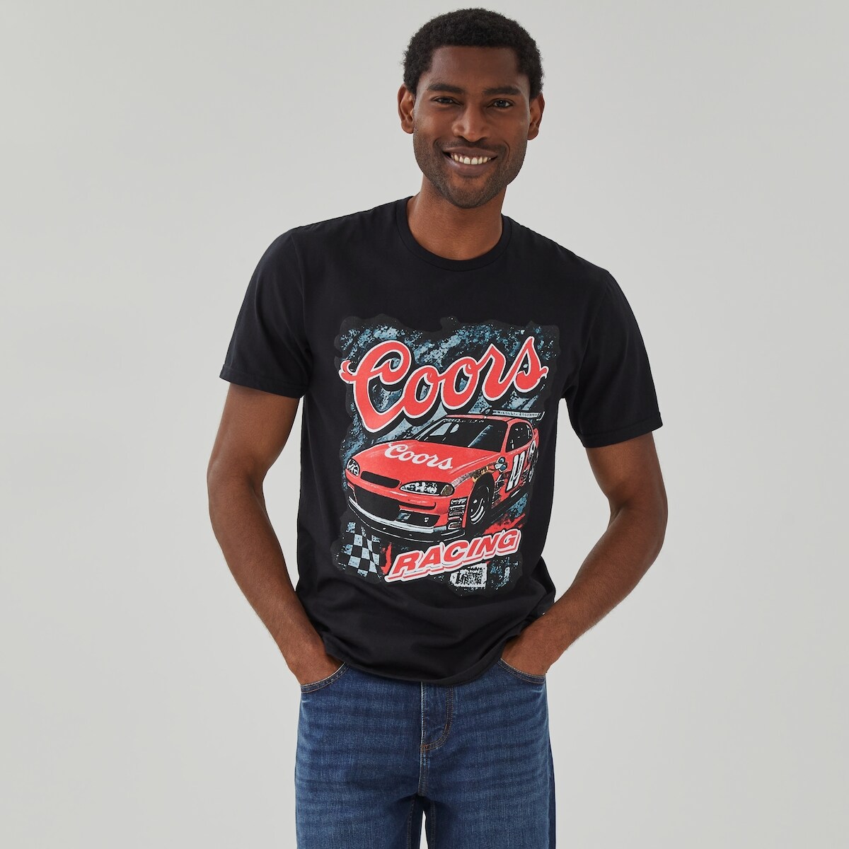 T-shirt de course Coors pour adultes - Noir