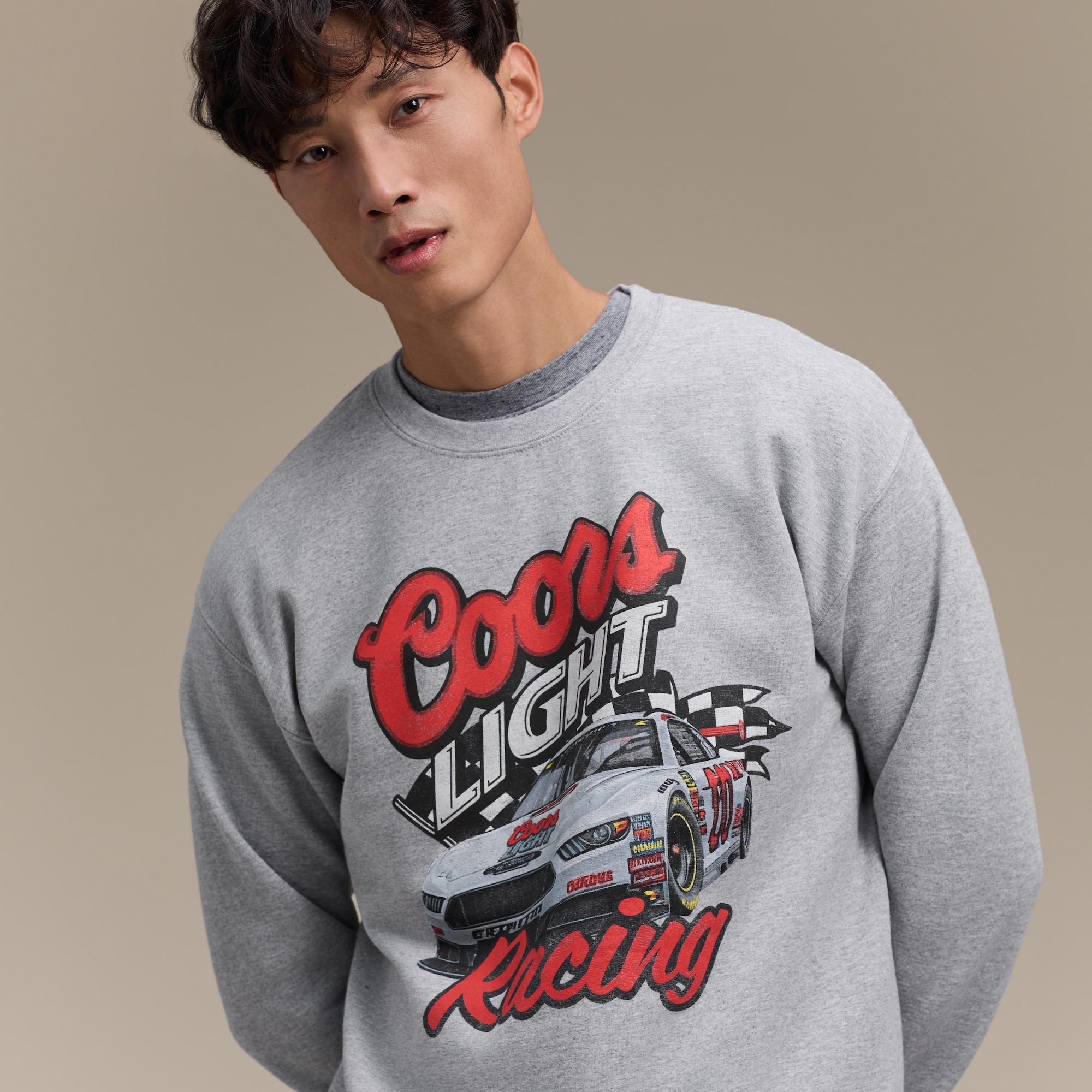 Adult Coors Light Crewneck Sweatshirt in Grey Mix from Joe Fresh