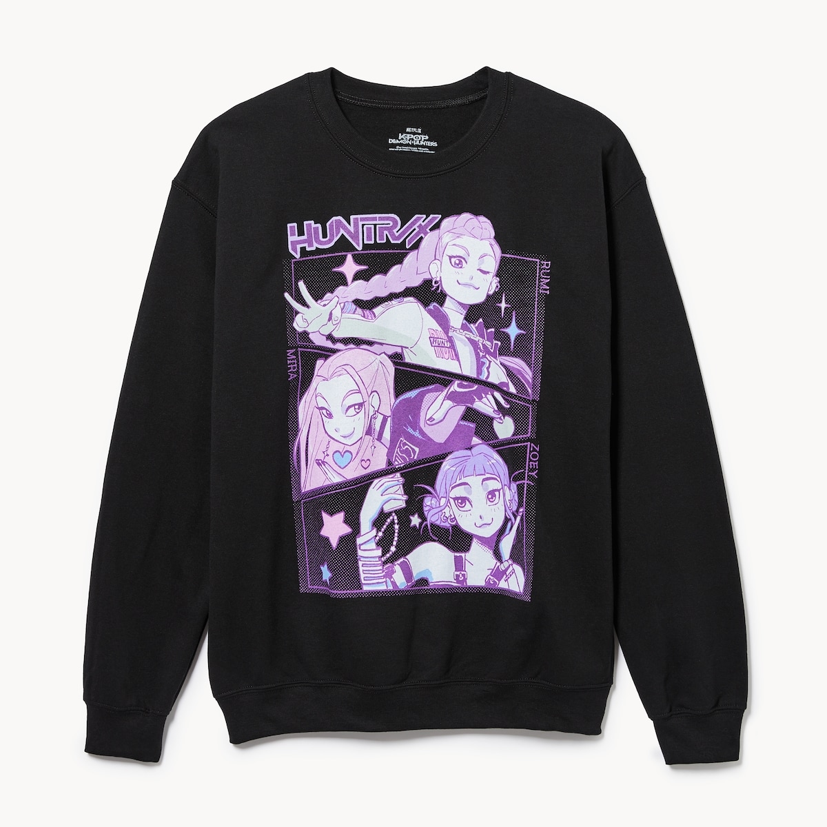 Chandail en molleton imprim guerrires K-Pop - Noir