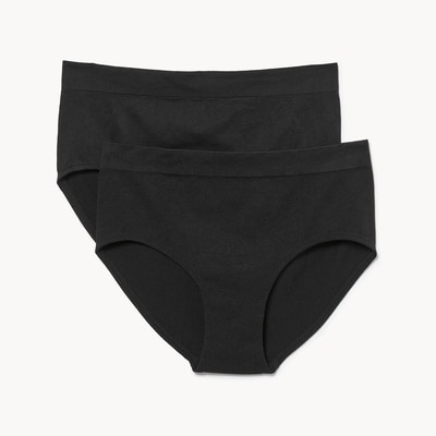 Women+ 2-Pack Seamless Brief - Black