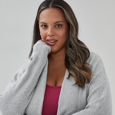Cardigan de détente Femmes+ - Mélange De Gris Pâle