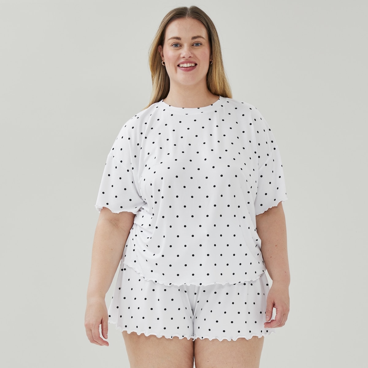 Ensemble pyjama en jersey  bordures ondules