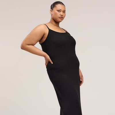 Women+ Modal Rib Sleep Dress - Black