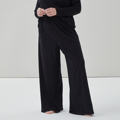 Women+ Cotton Wide Leg Sleep Pant - Black