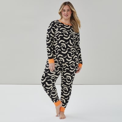 Women+ Printed Sleep Set - Black