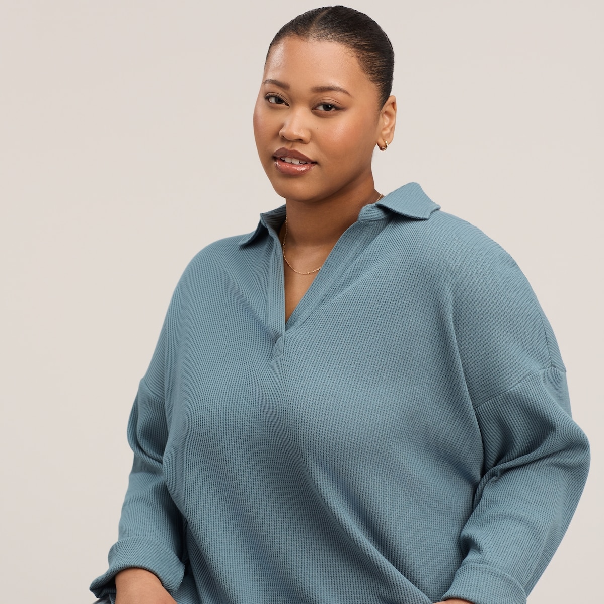 Chandail polo dcontract Femmes+ - Sarcelle Poussireuse