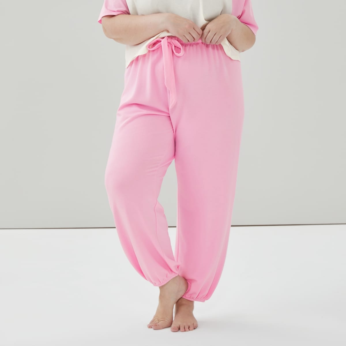 Women+ Fleece Lounge Jogger - Light Pink